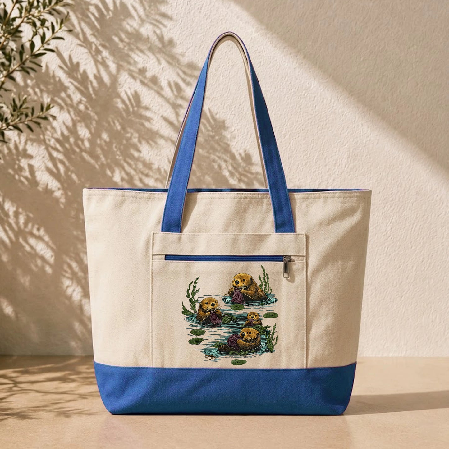 Otter Family Tote Bag