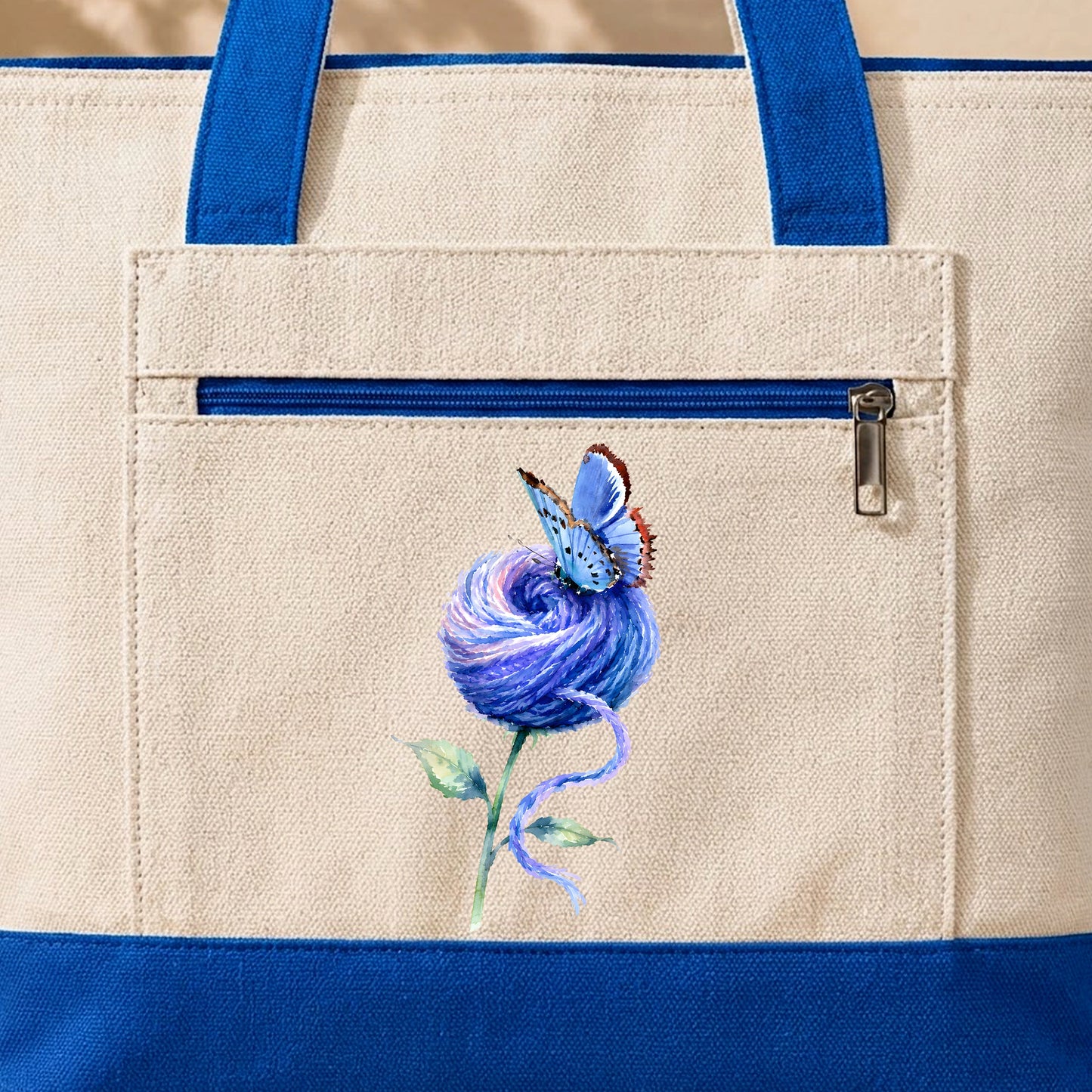 Floral Butterfly Tote Bag