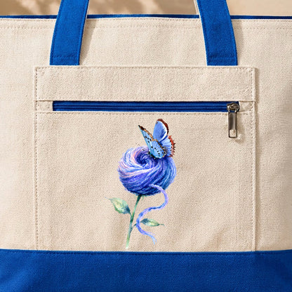 Floral Butterfly Tote Bag