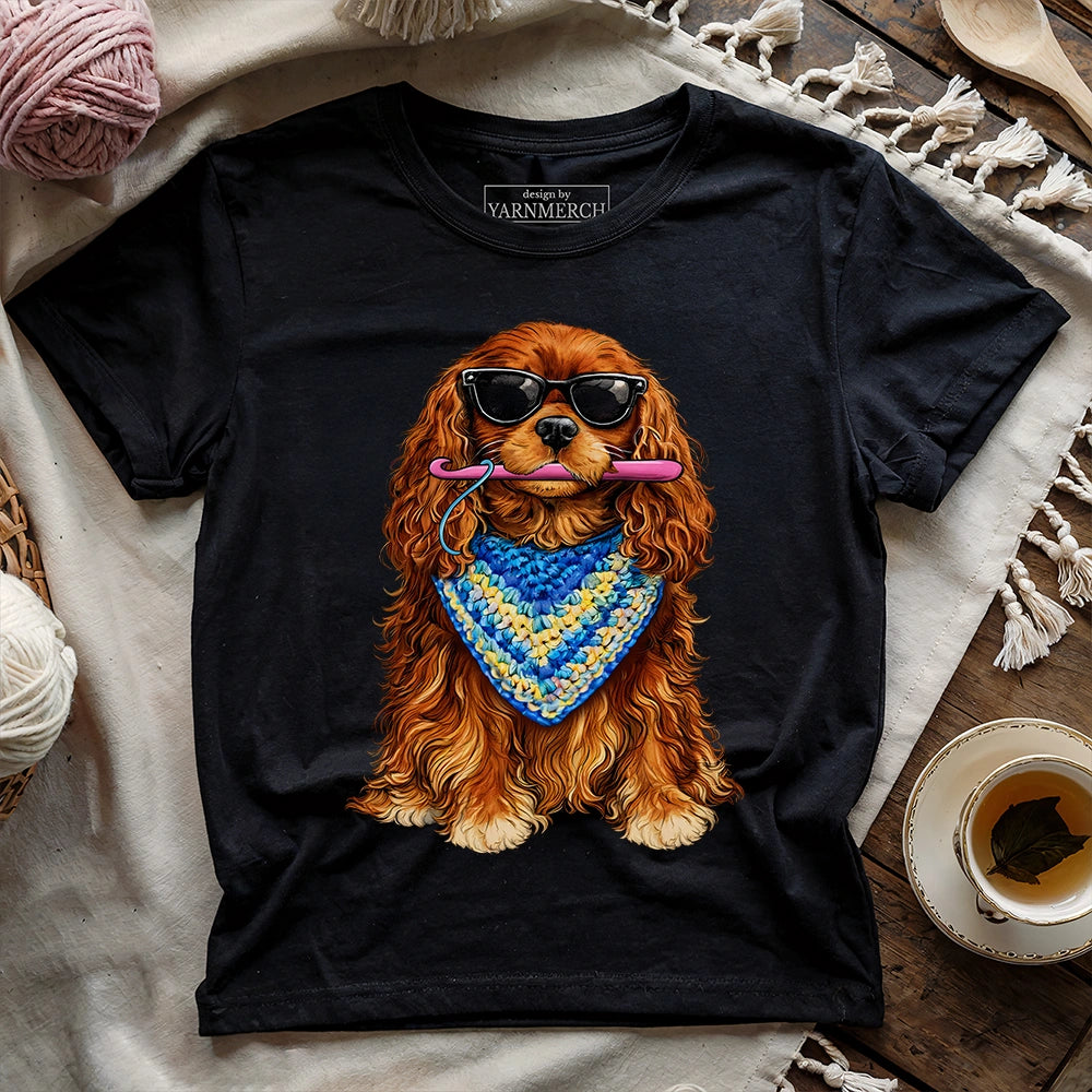 Ruby Cavalier Crocheting T-shirt