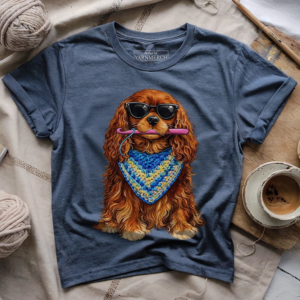 Ruby Cavalier Crocheting T-shirt