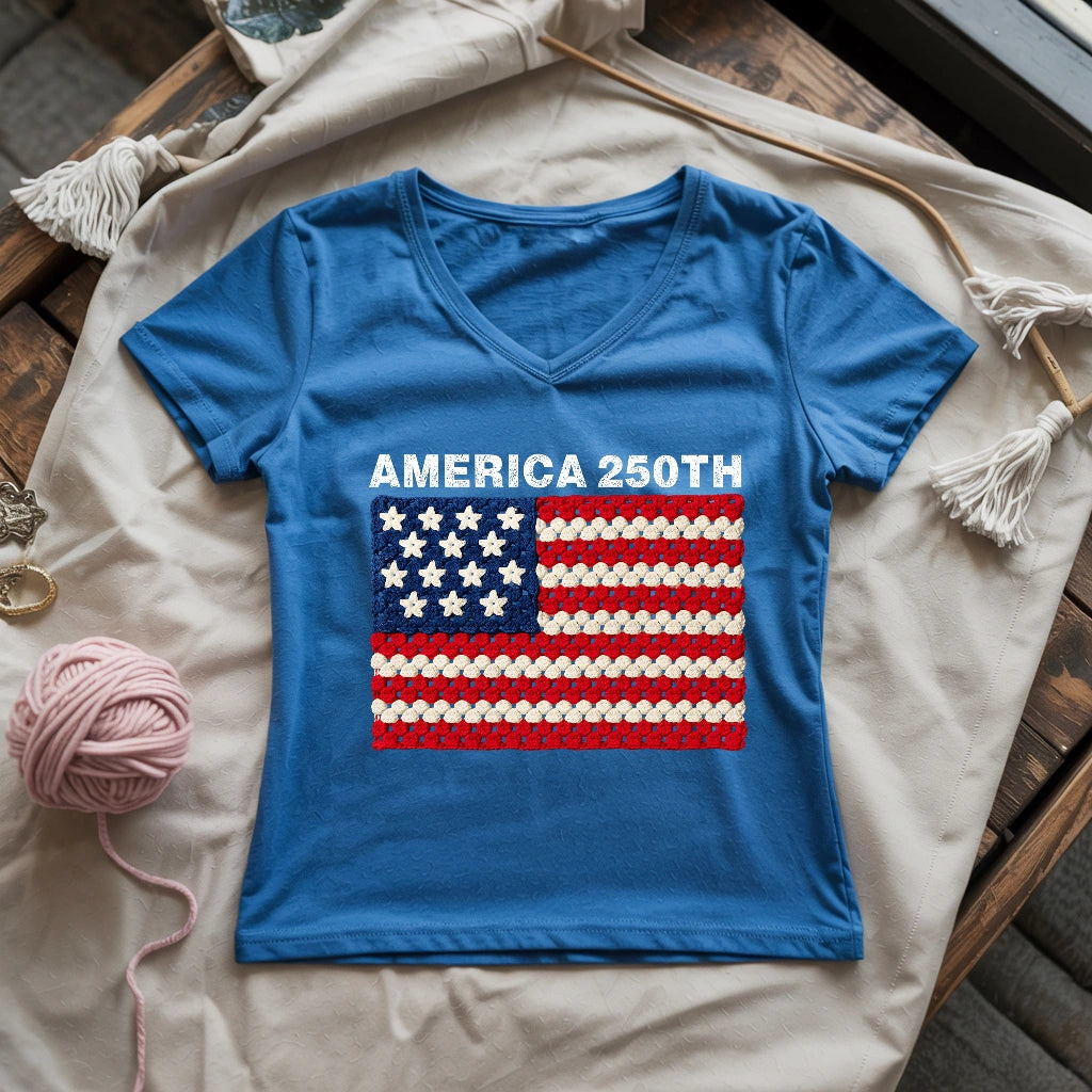 America 250th Lady V-neck
