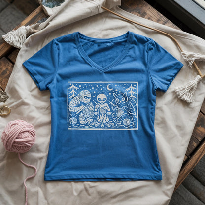 Campfire Crochet Club Lady V-neck