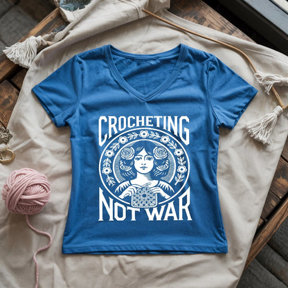Crocheting Not War Lady V-neck