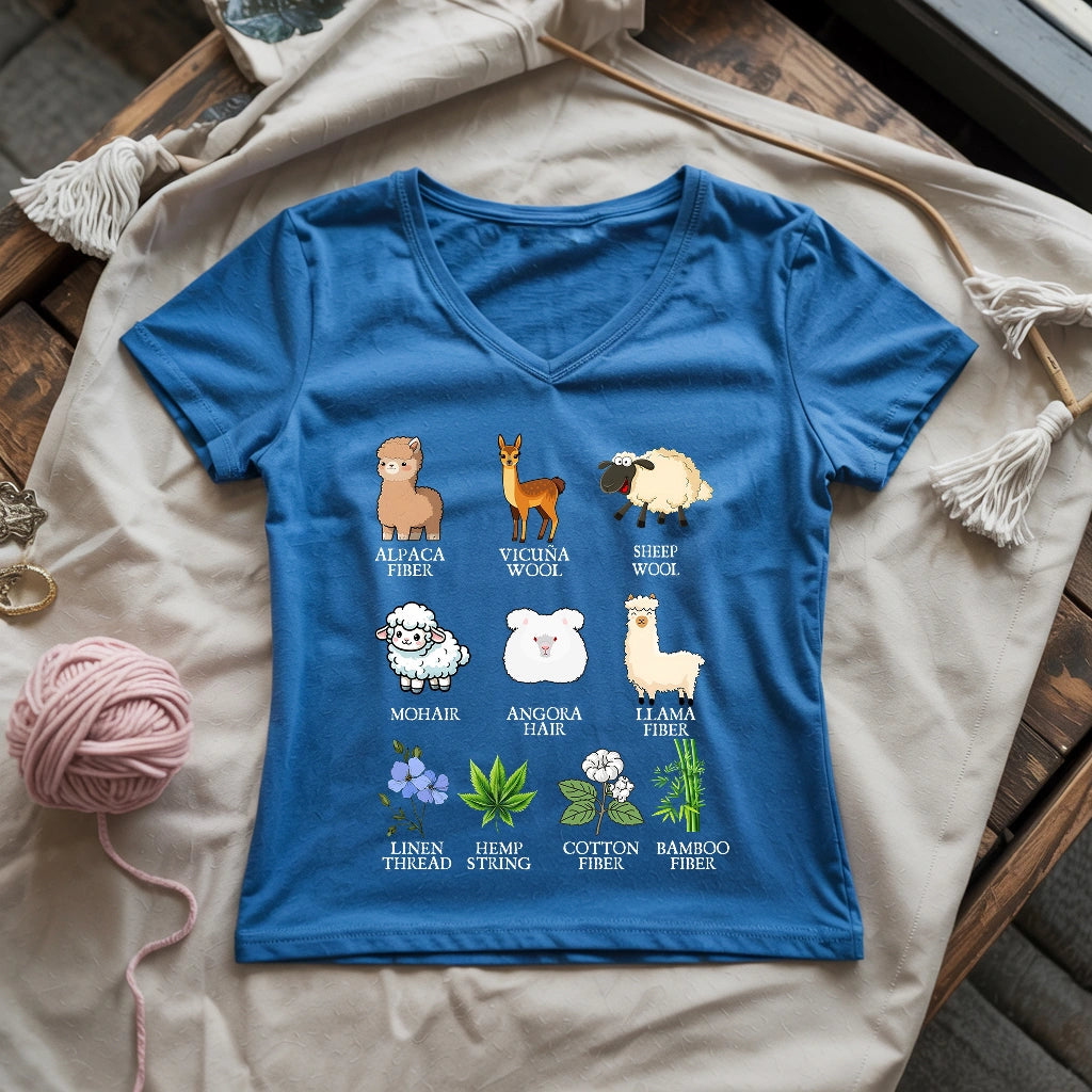Flora Fauna Fiber Lady V-neck