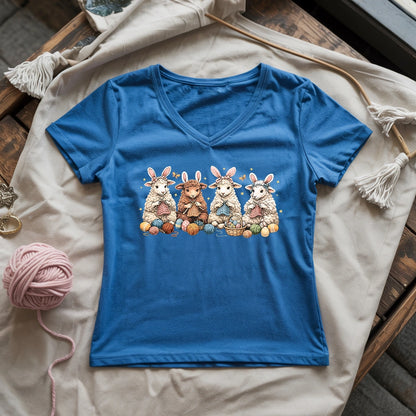 Happy Easter Lady V-neck