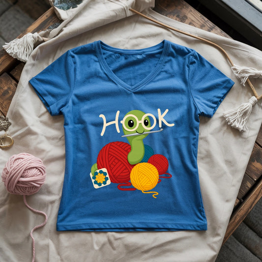 Hook Worm Lady V-neck