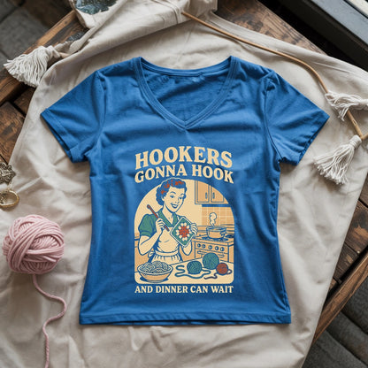 Hookers Gonna Hook Lady V-neck