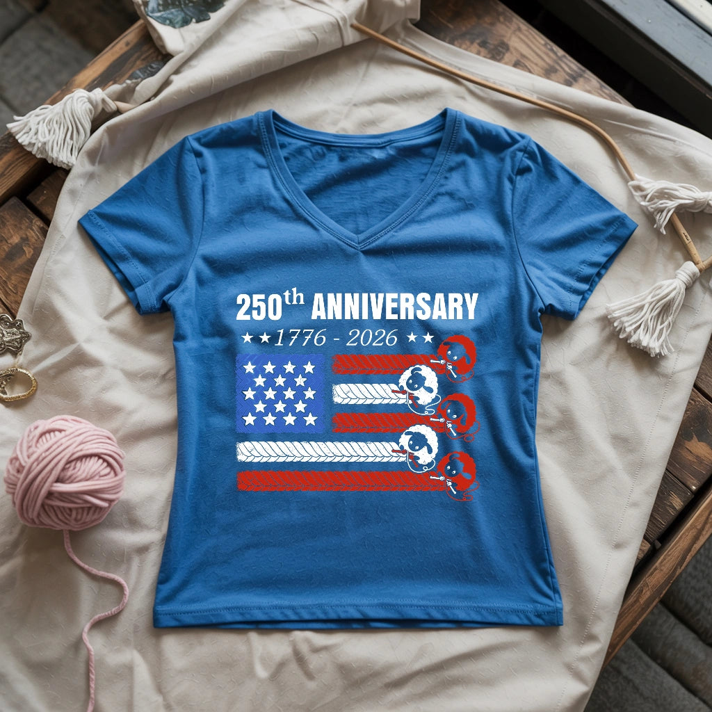 Knit America – 250th Anniversary Lady V-neck