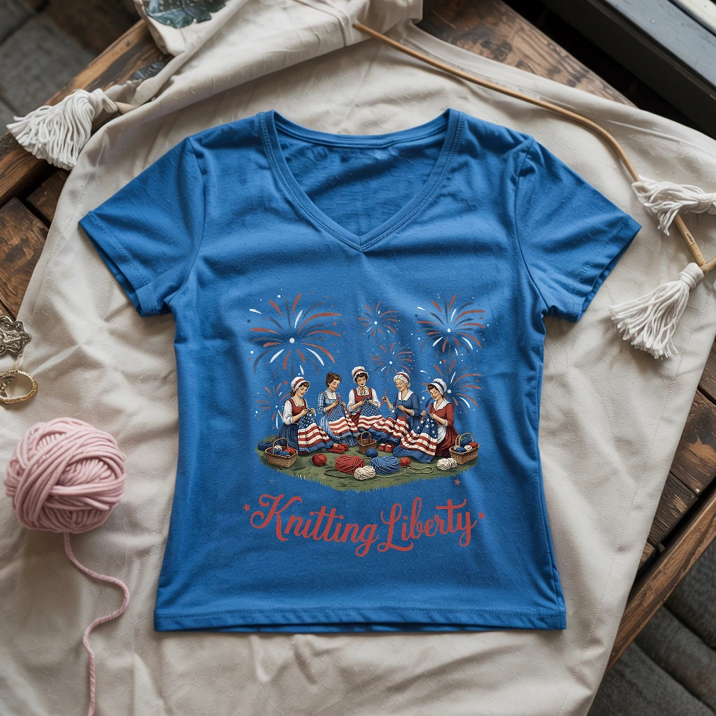 Knitting Liberty Lady V-neck