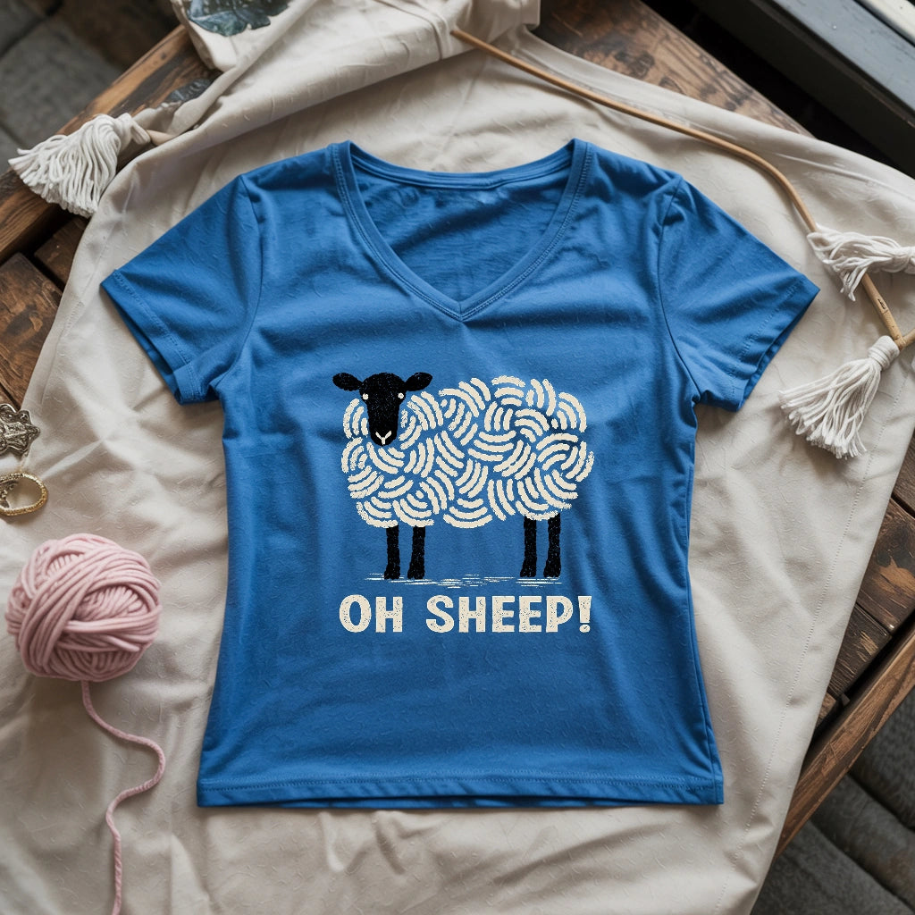 Oh Sheep Lady V-neck