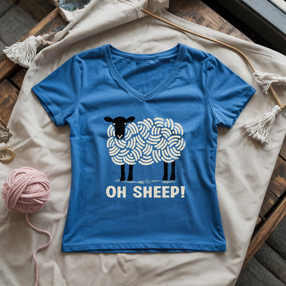 Oh Sheep Lady V-neck