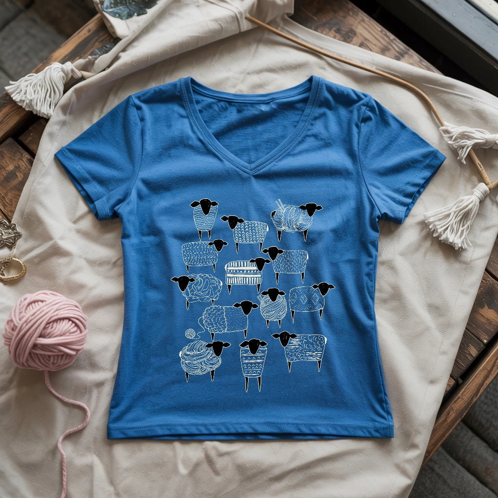 Sheeps Lady V-neck