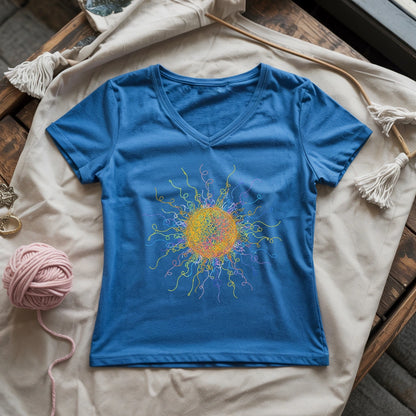 Tangled Sun Lady V-neck