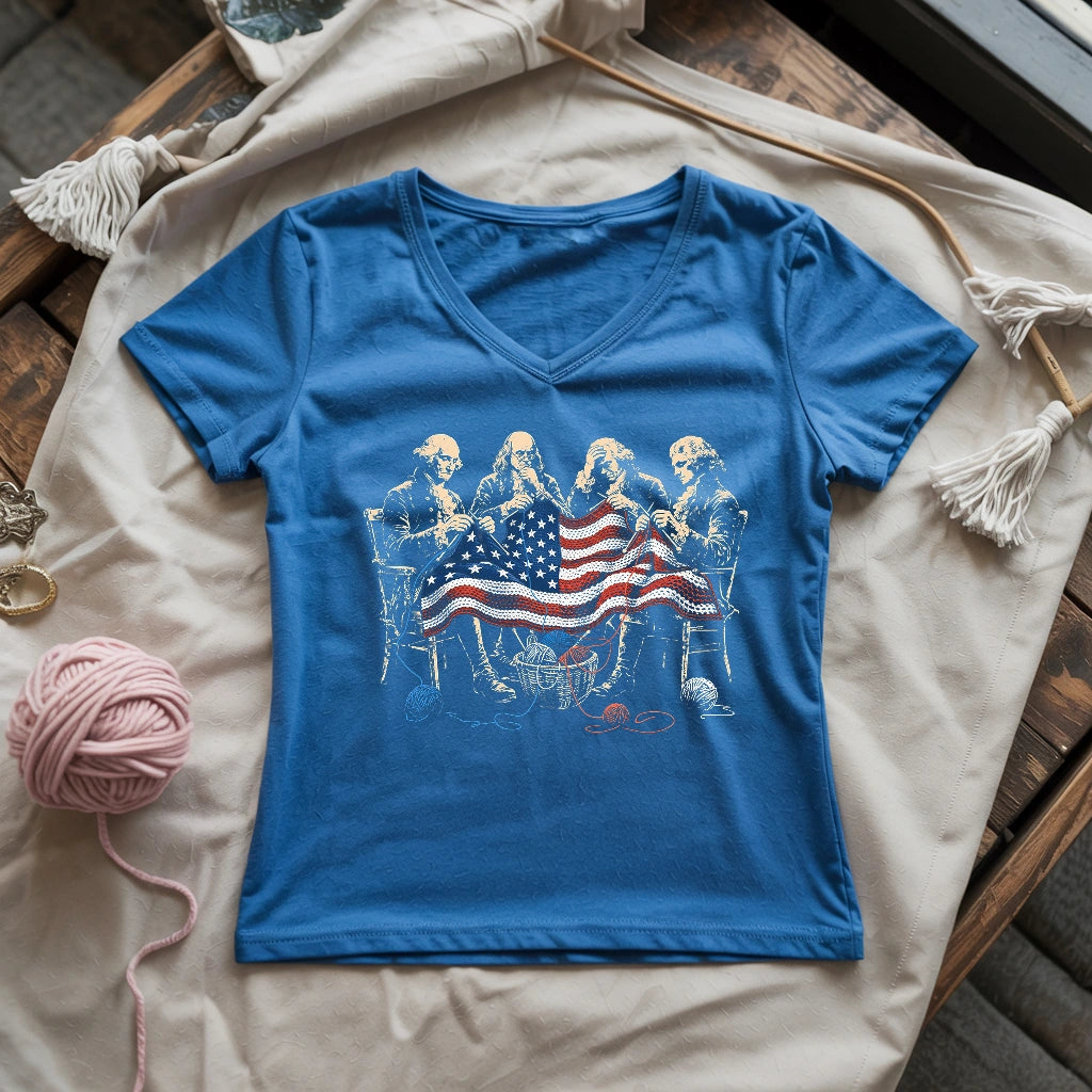 The Founding Knitters America Lady V-neck