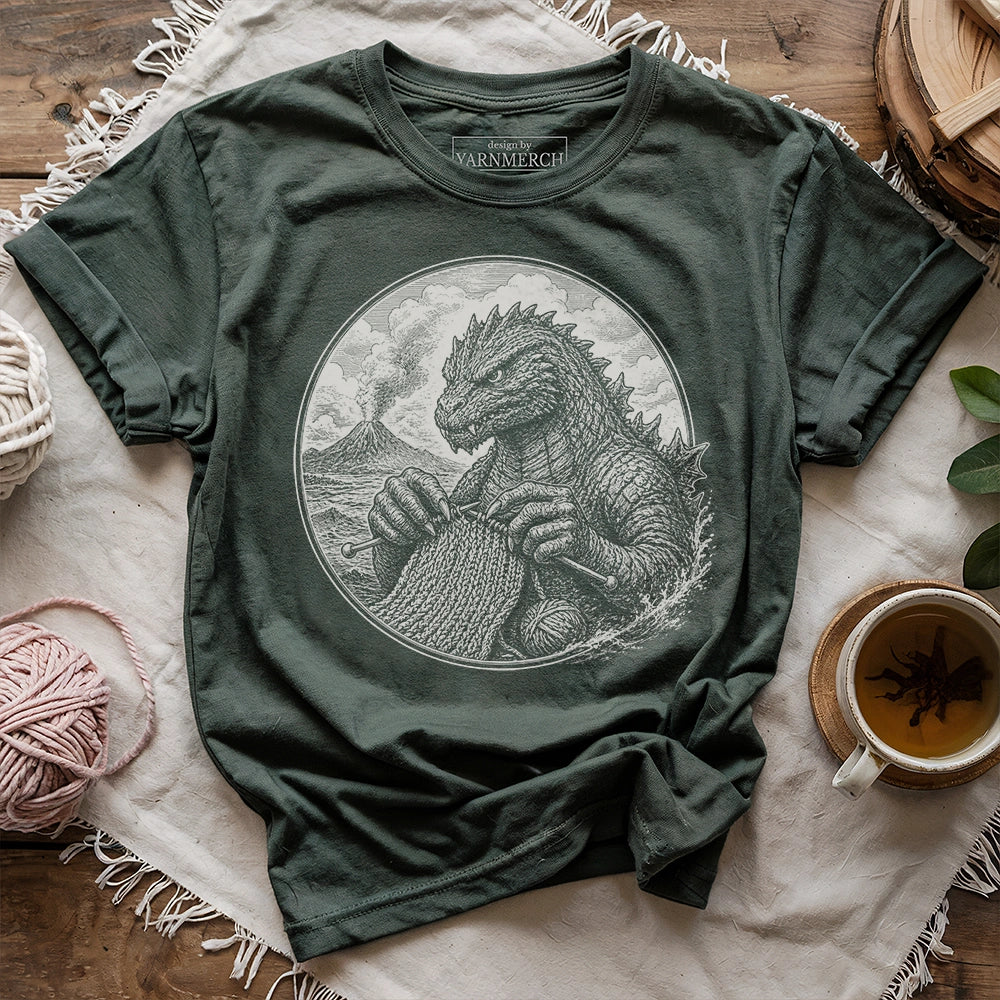 Sea Monster Knitting T-shirt