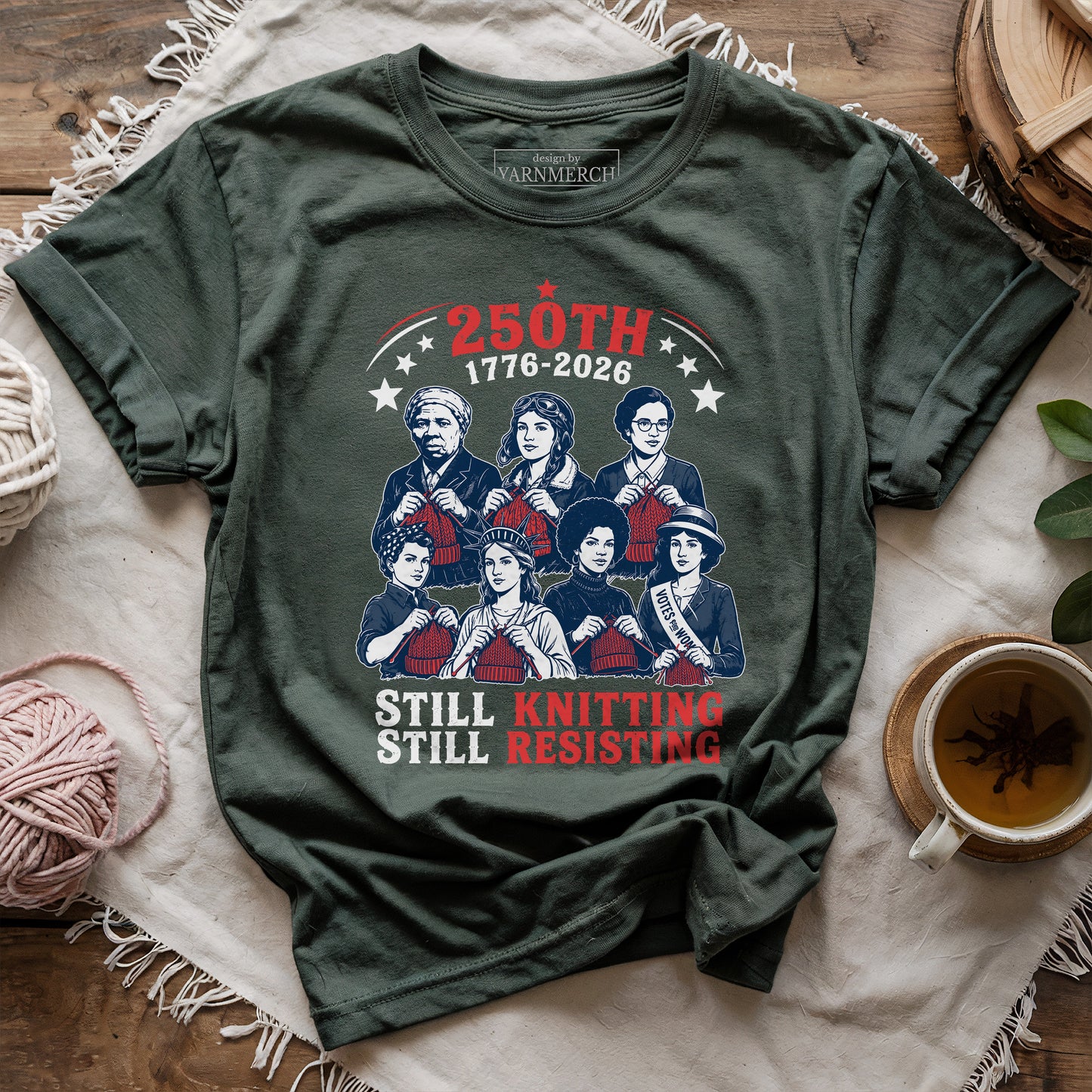 Still Knitting Still Resisting T-shirt