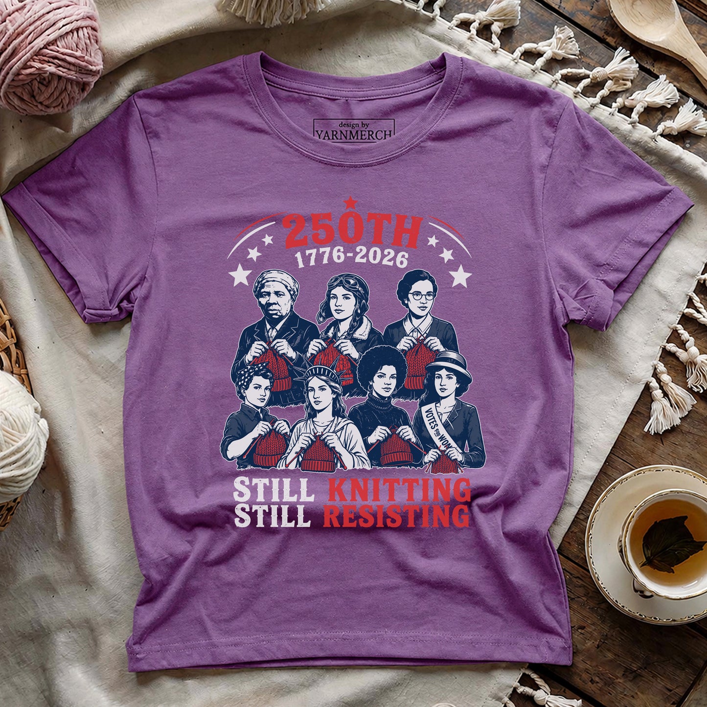 Still Knitting Still Resisting T-shirt
