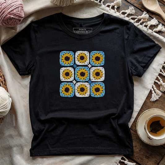 Sunflower Granny Square T-shirt