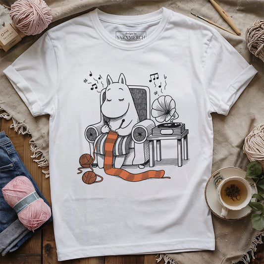 The Gentle Hippo Knitter T-shirt