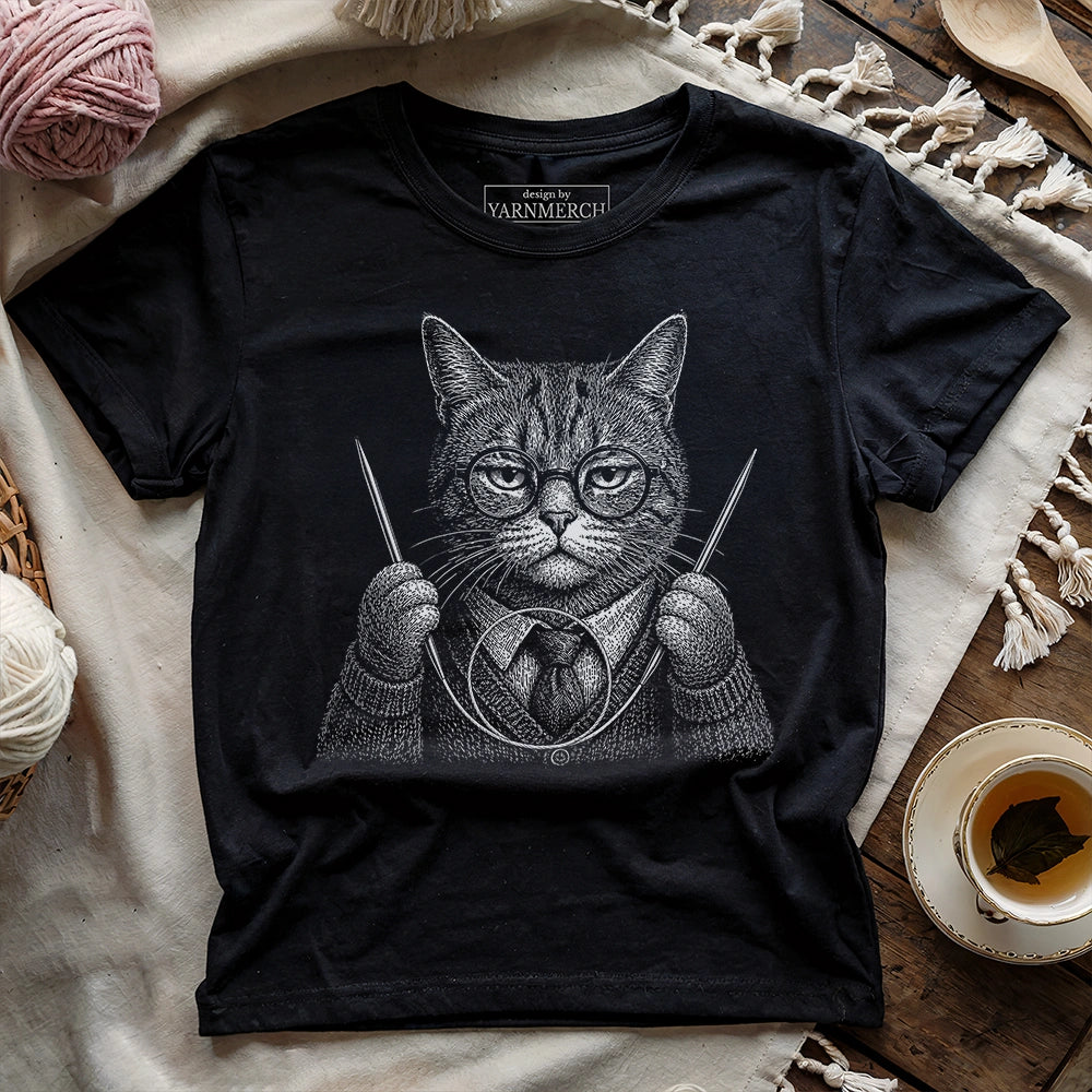 Vintage Circular Needle Cat T-shirt