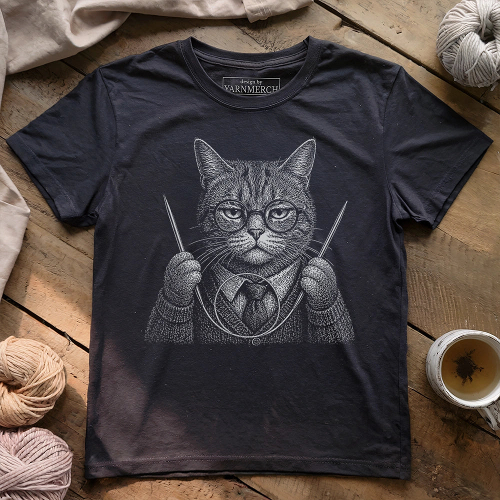 Vintage Circular Needle Cat T-shirt