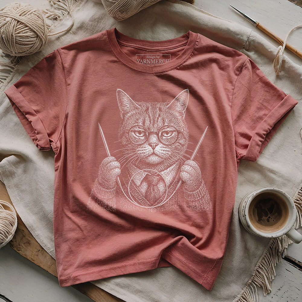 Vintage Circular Needle Cat T-shirt