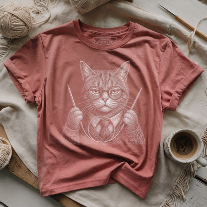 Vintage Circular Needle Cat T-shirt