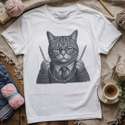 Vintage Circular Needle Cat T-shirt