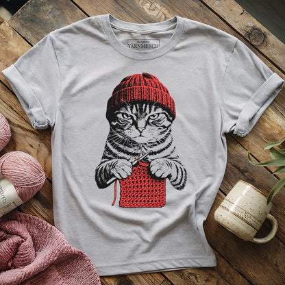Vintage Crochet Cat T-shirt