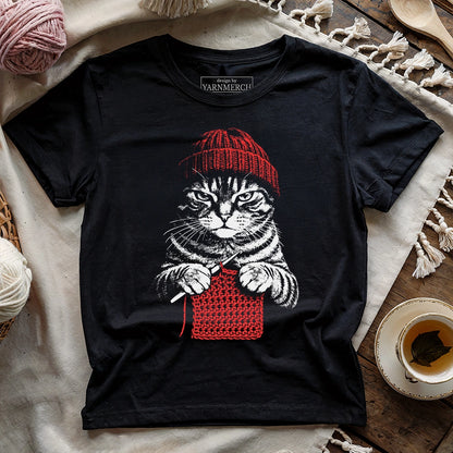 Vintage Crochet Cat T-shirt