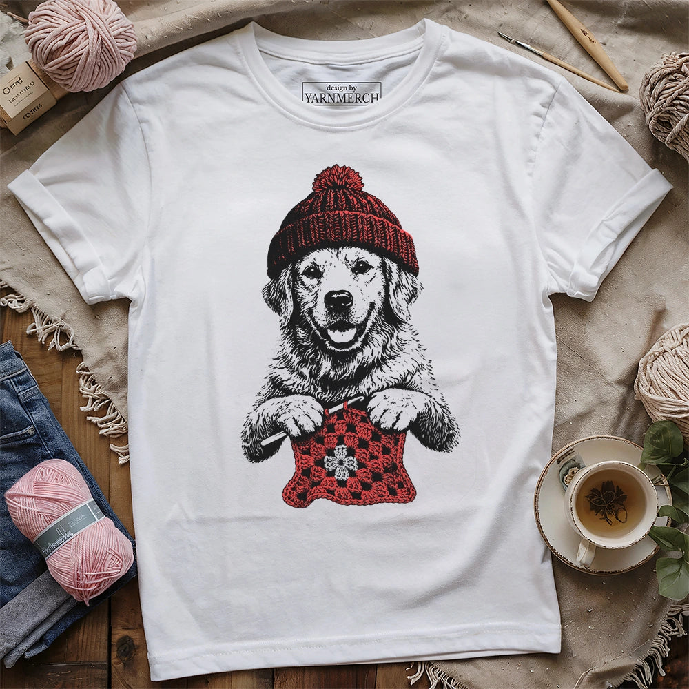 Vintage Golden Crocheting T-shirt