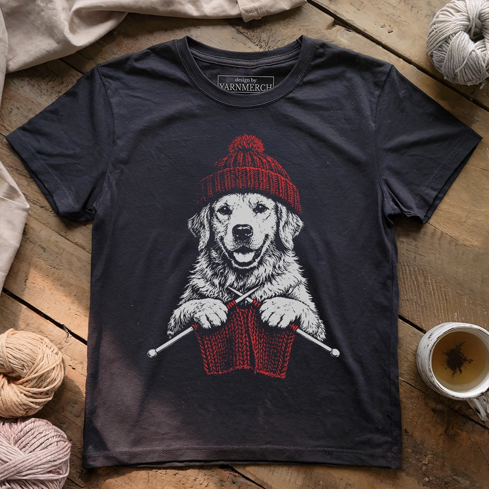 Vintage Golden Knitting T-shirt