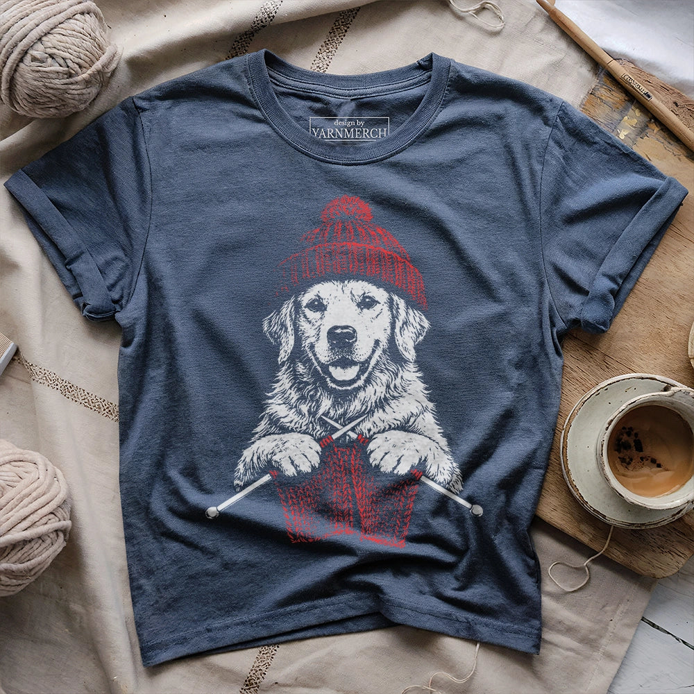 Vintage Golden Knitting T-shirt