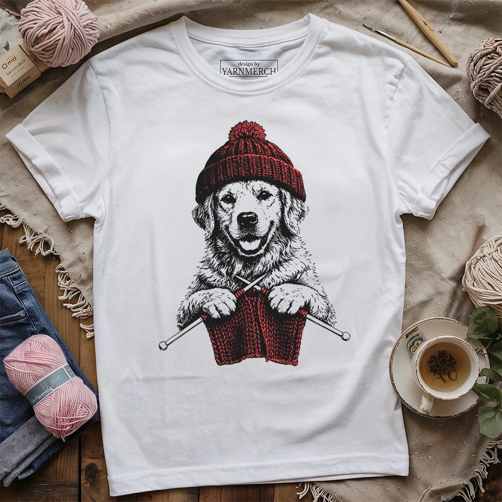 Vintage Golden Knitting T-shirt