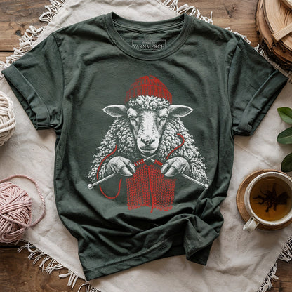Vintage Knitting Sheep T-shirt