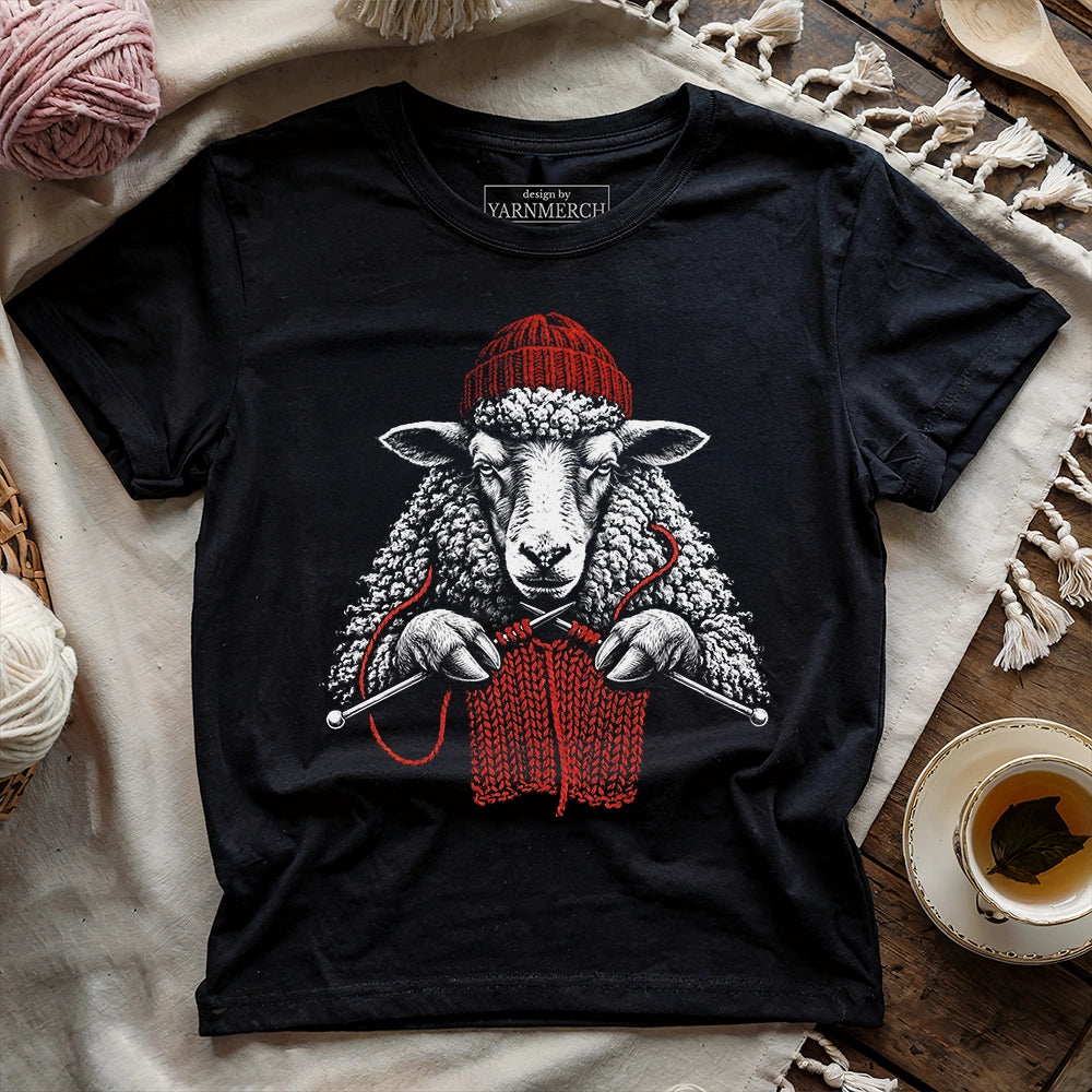 Vintage Knitting Sheep T-shirt