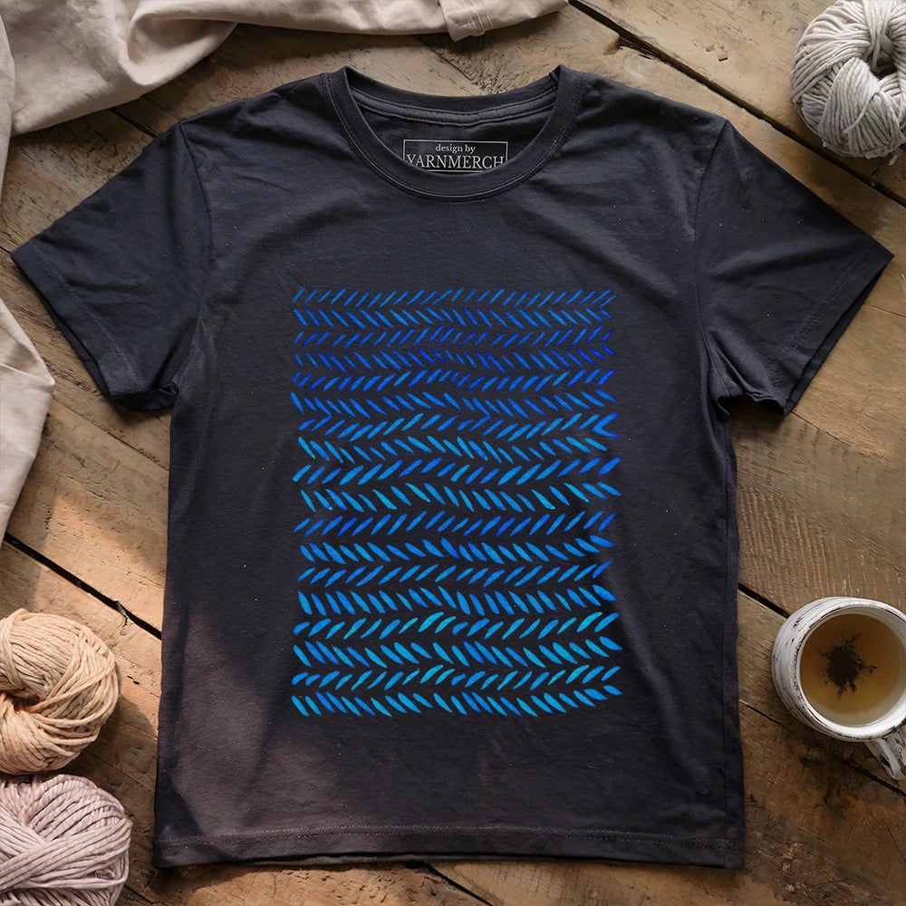 Watercolor knitting pattern T-shirt