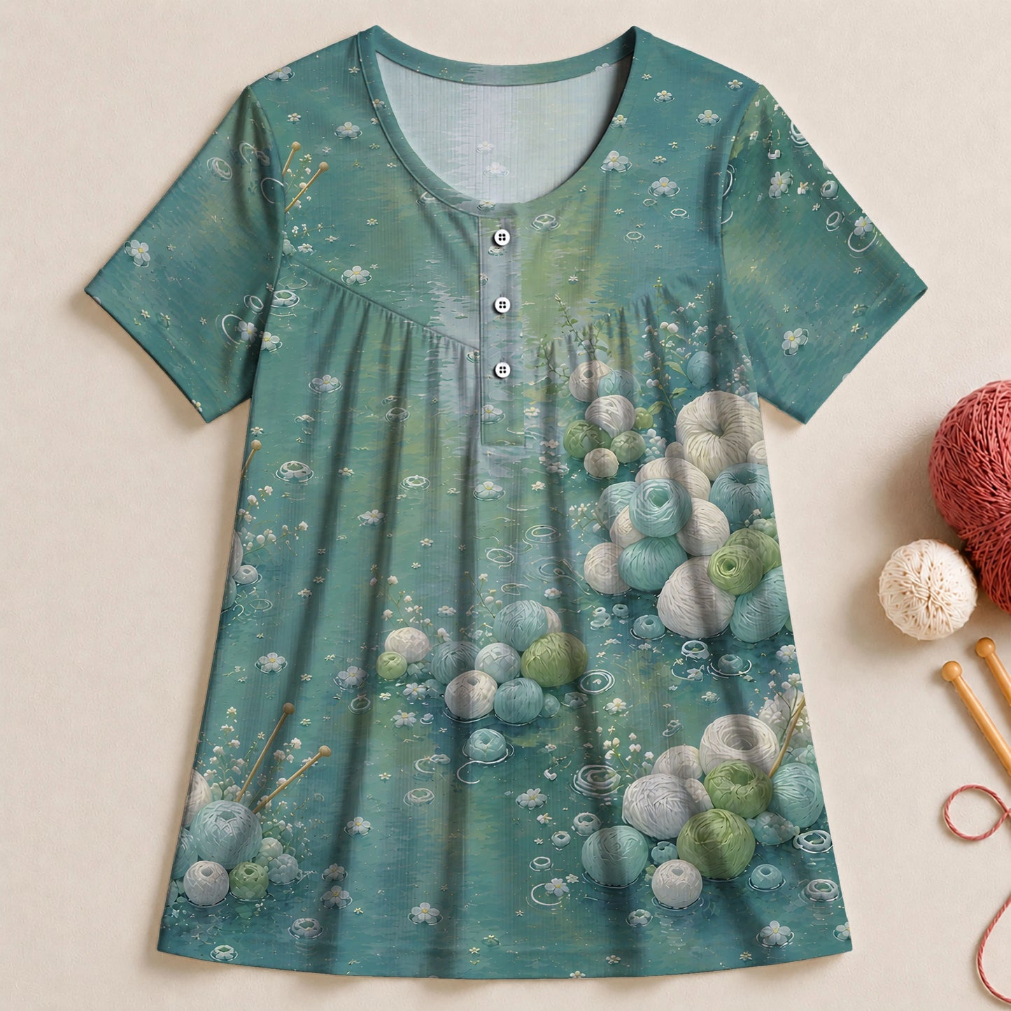 Whispers of the Yarn Sea Blouse
