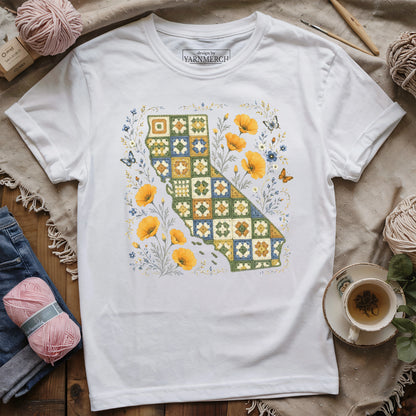California In Granny Squares T-shirt