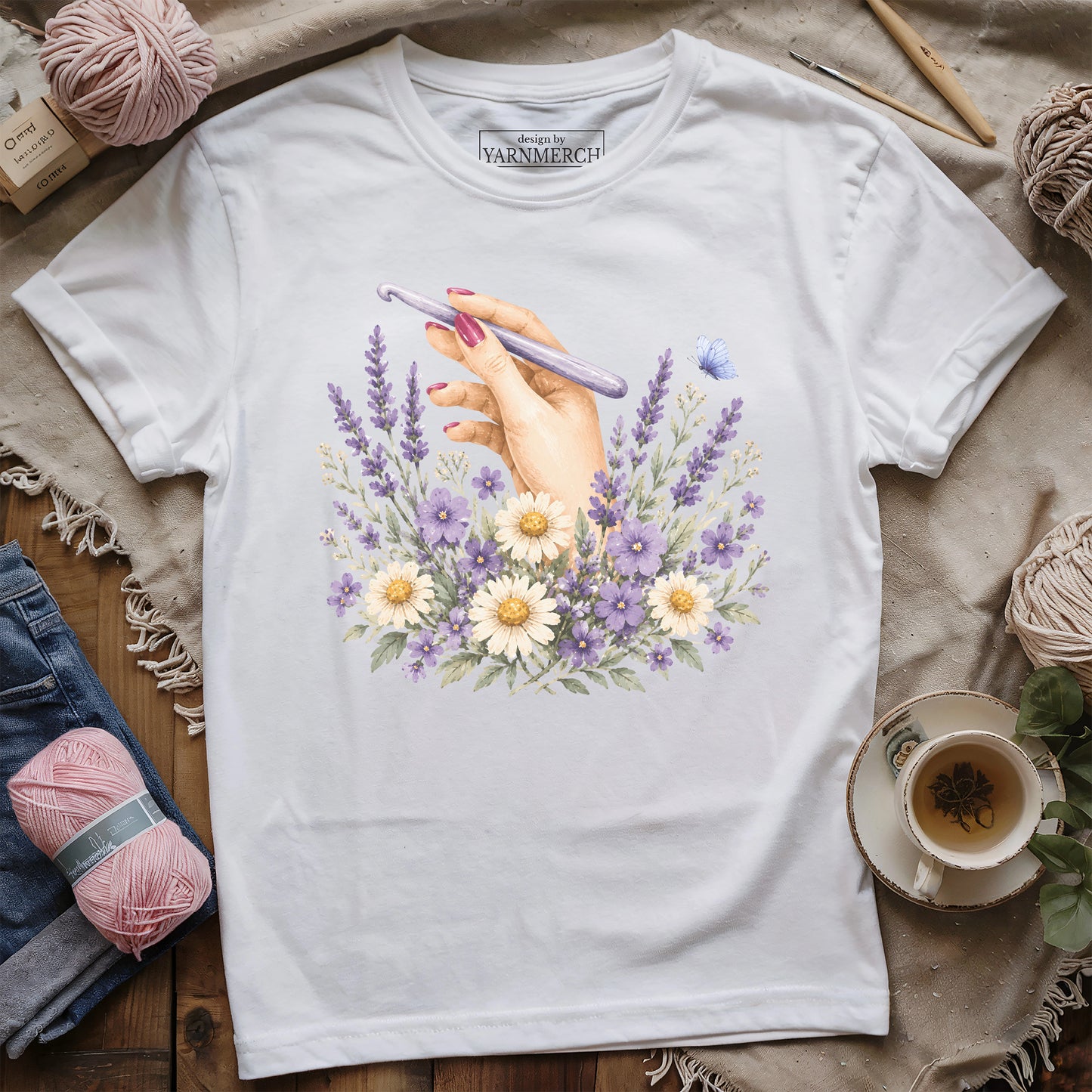 Crochet & Flower T-shirt