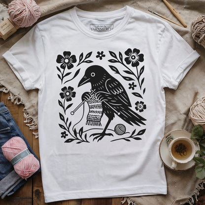 Crow Knitting T-shirt