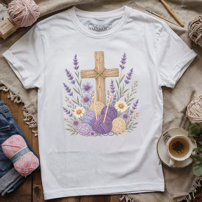 Faith Blooms In Yarn T-shirt