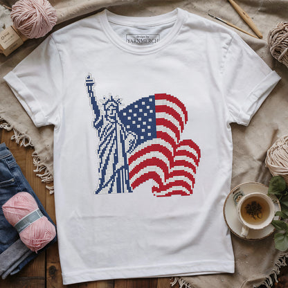 Freedom Knitting Chart T-shirt