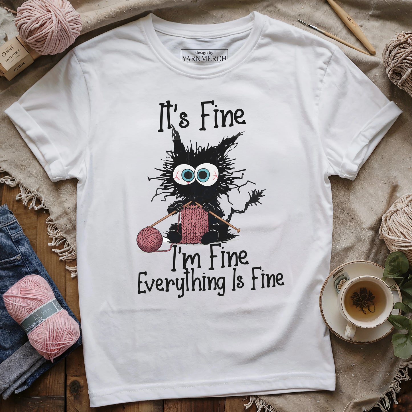 I'm Fine, Let Me Just Knit T-shirt