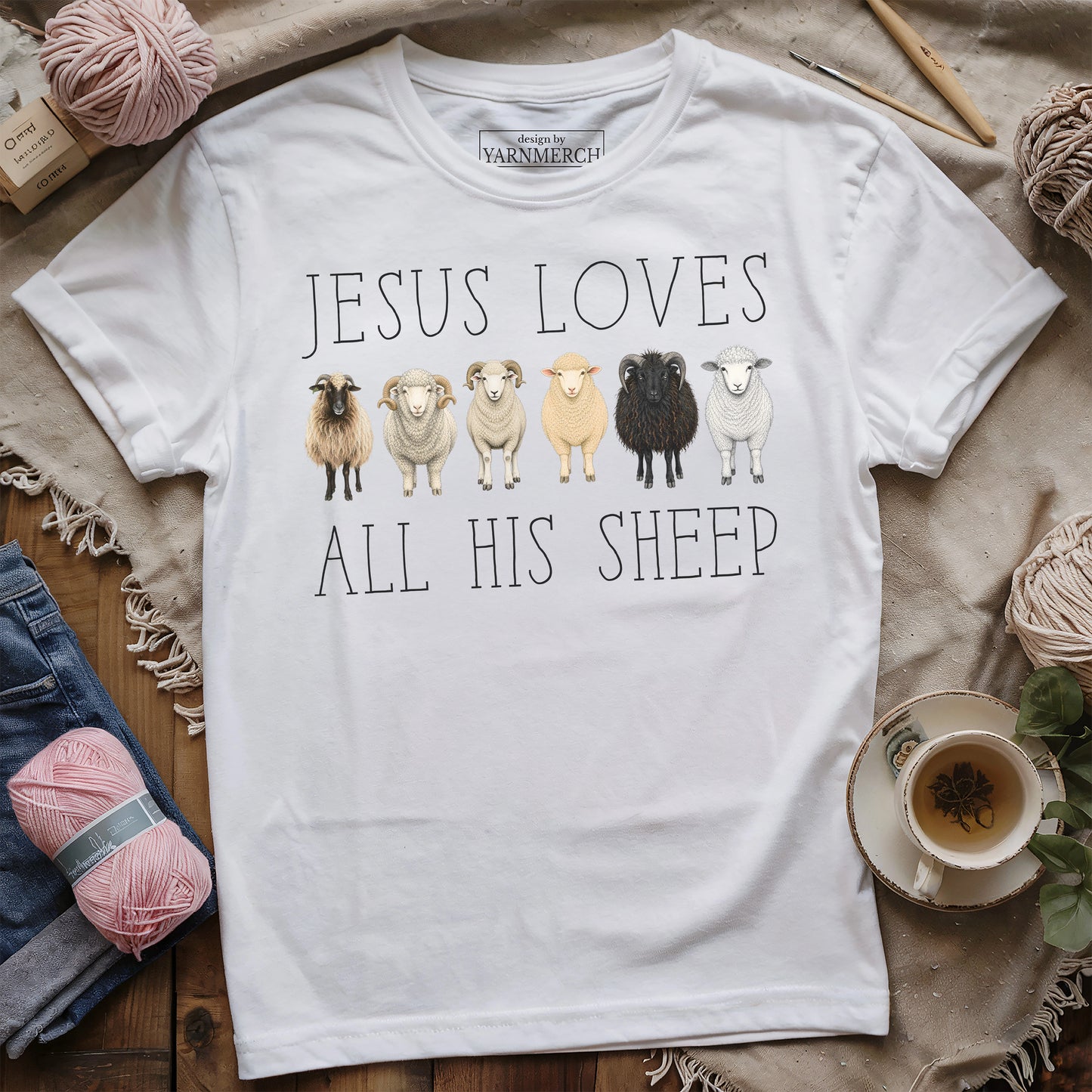 Jesus Loves All His Sheeps T-shirt