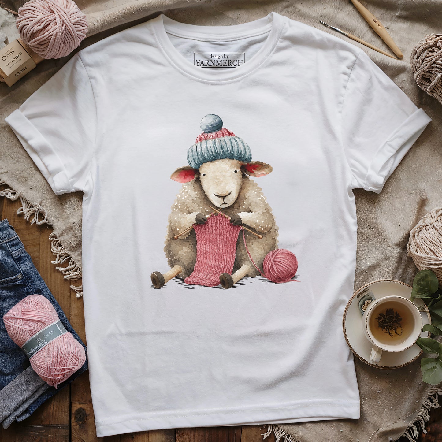 Knit-sheep T-shirt