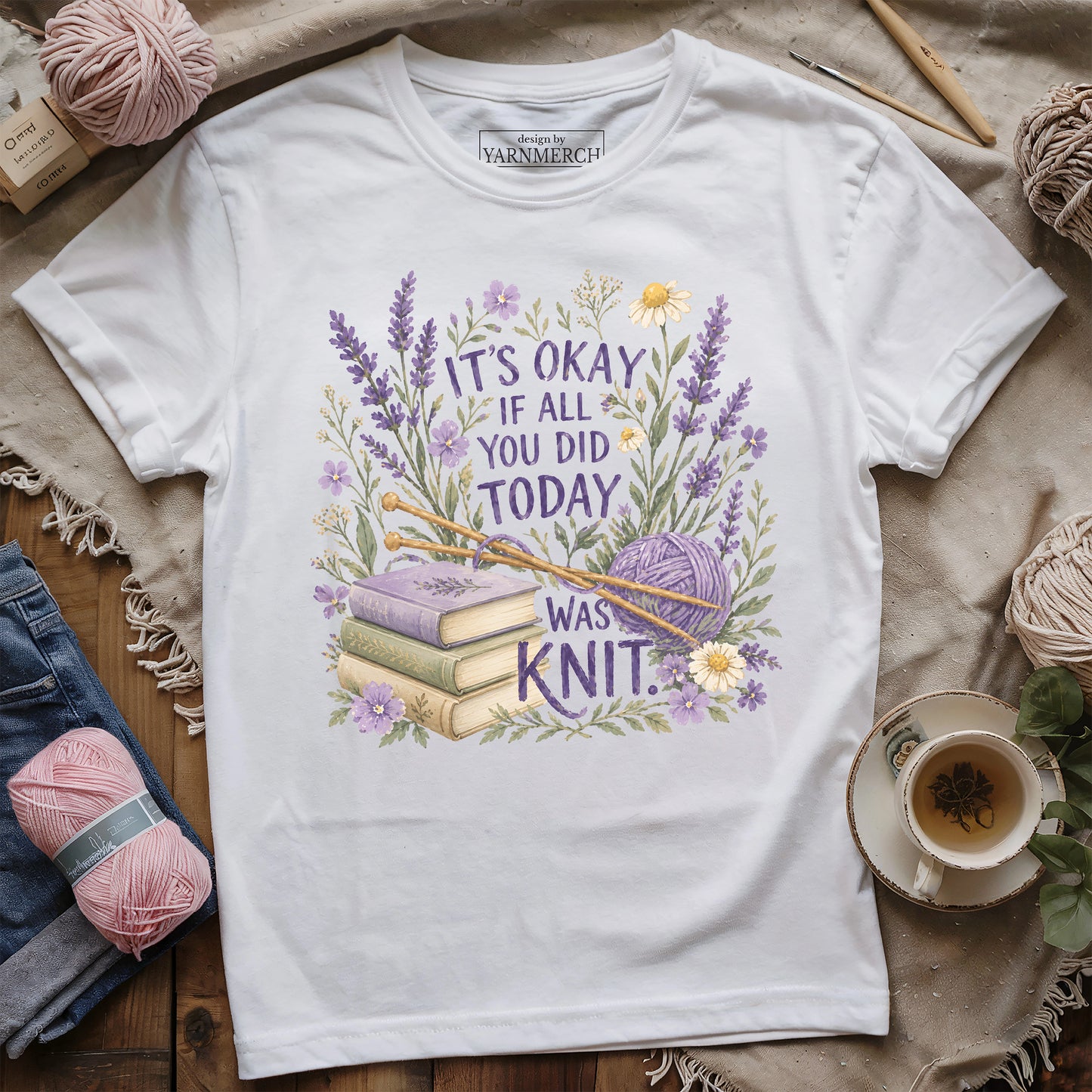 Knit And Book T-shirt
