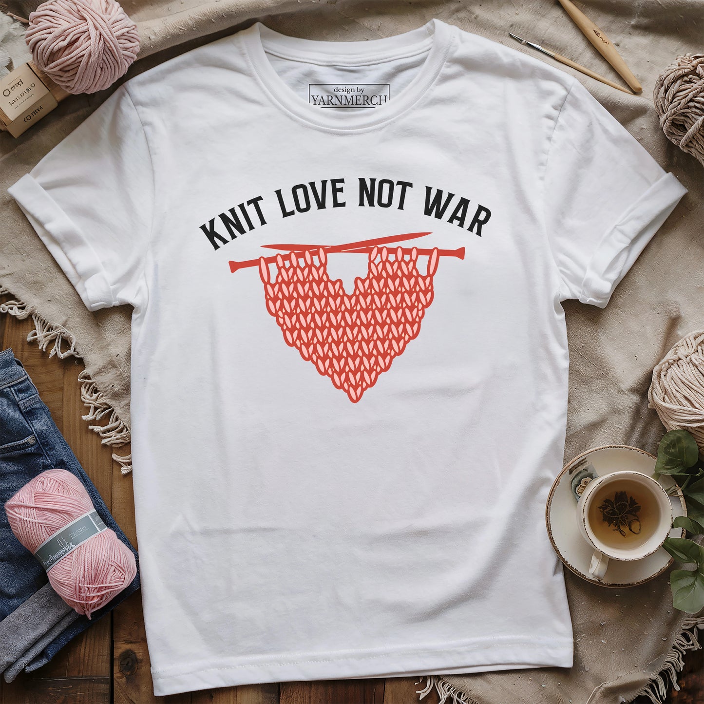 Knit Love Not War T-shirt
