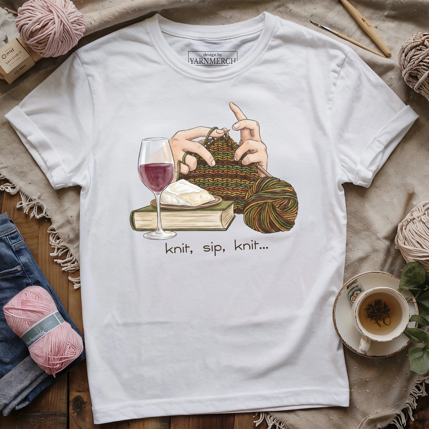 Knit, Sip, Knit T-shirt